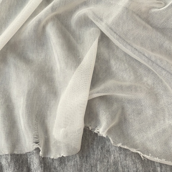 FINN & Clover Tank top Tulle Ruffled Grey & Off White Size medium summer tunic - Picture 7 of 7